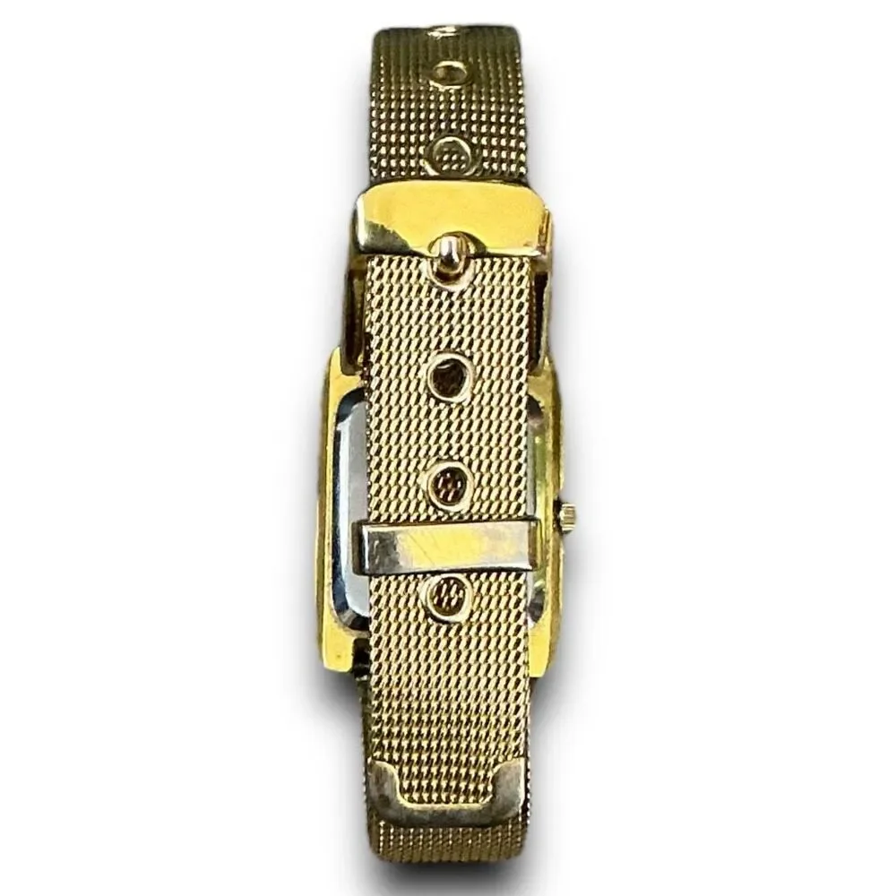 Vintage Nelsonic Quartz Gold Toned Santa Claus Watch